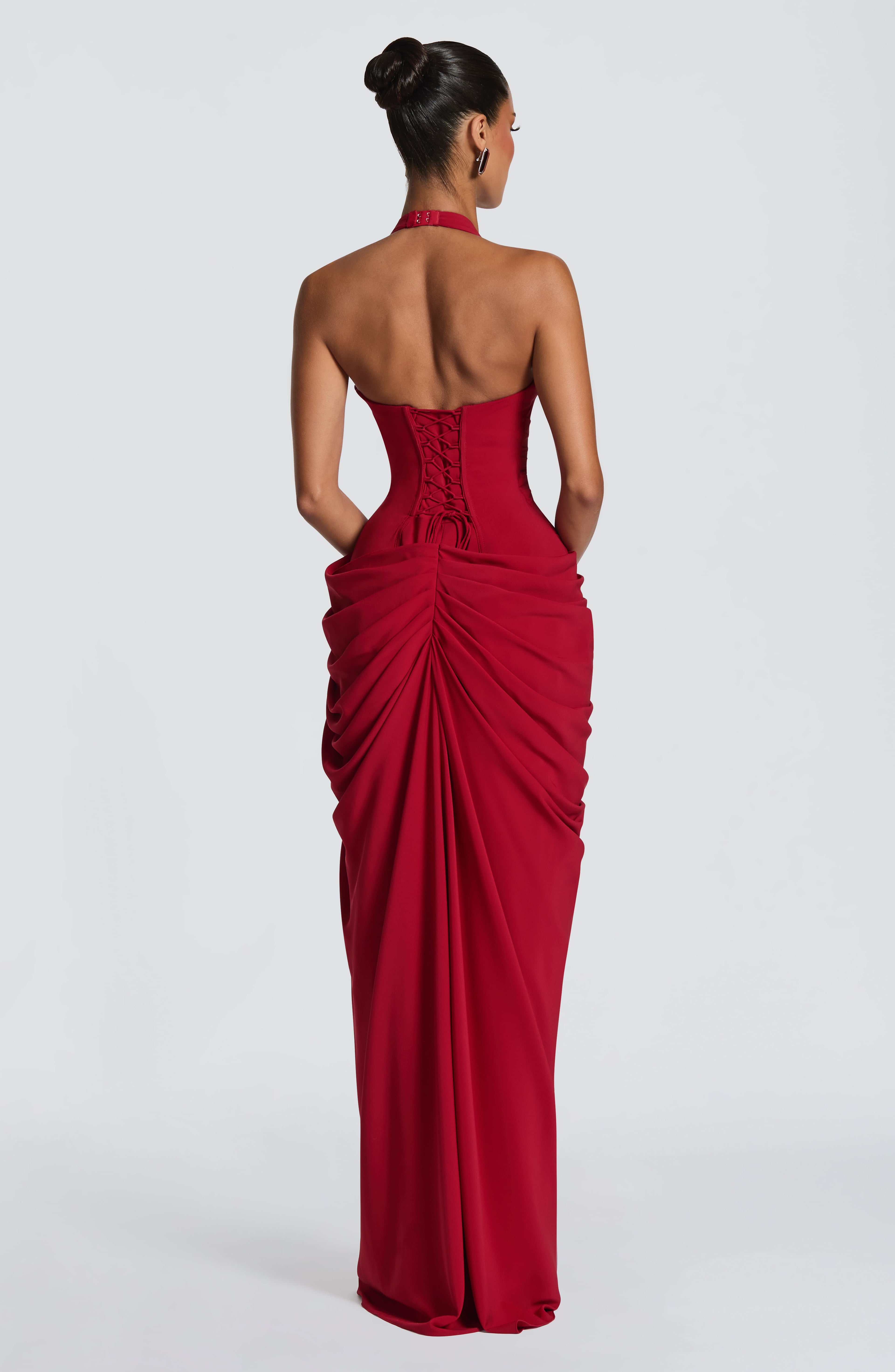 Flourenne Minetta Maxi Dress in Deep Red