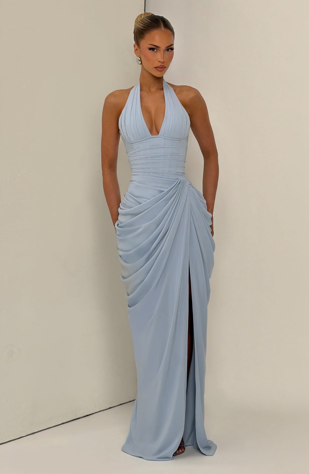 Flourenne Minetta Maxi Dress in Glacier Blue