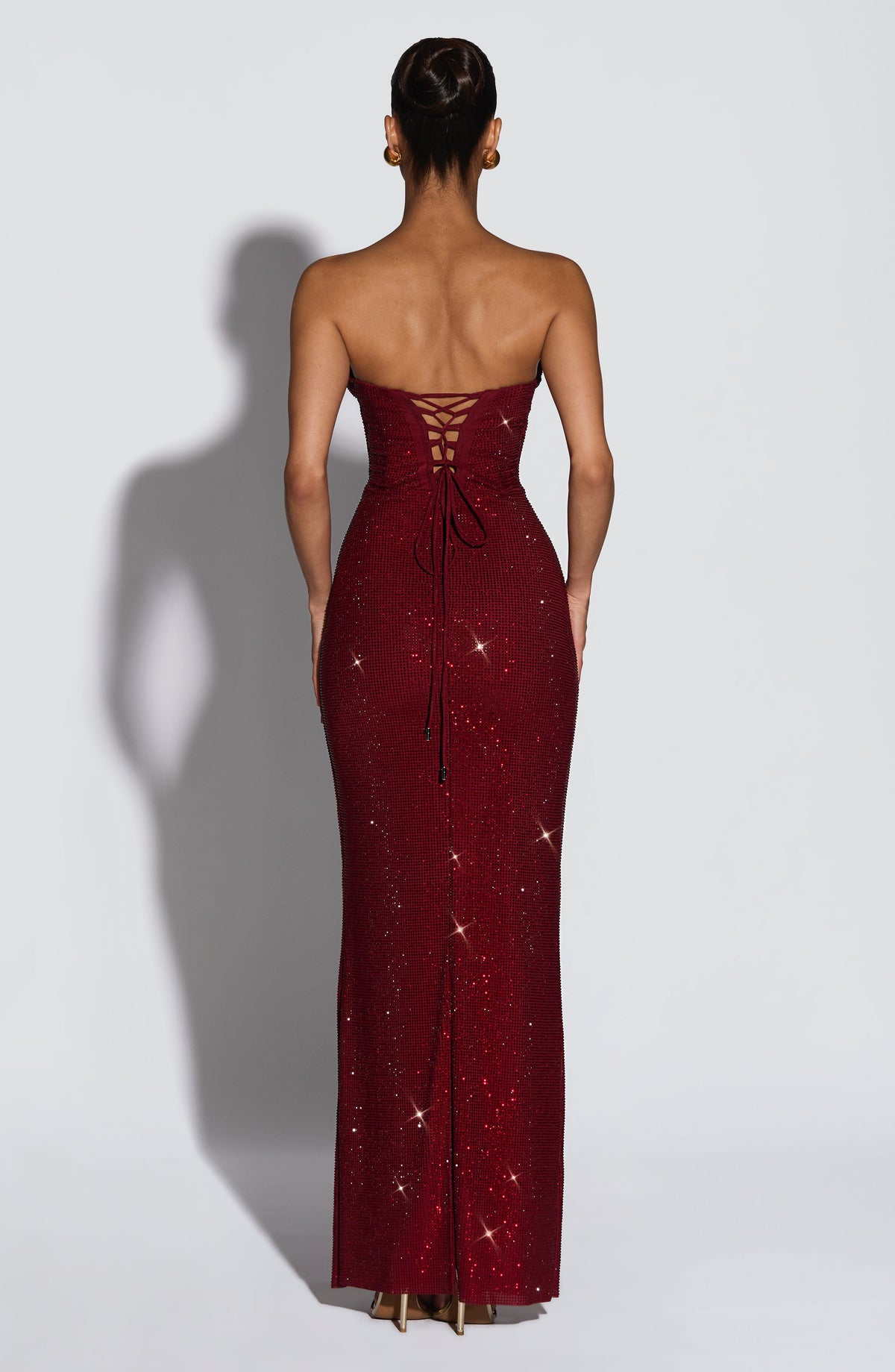 Flourenne Mirabelle Maxi Dress in Burgundy