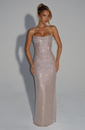 Flourenne Mirabelle Maxi Dress in Nude
