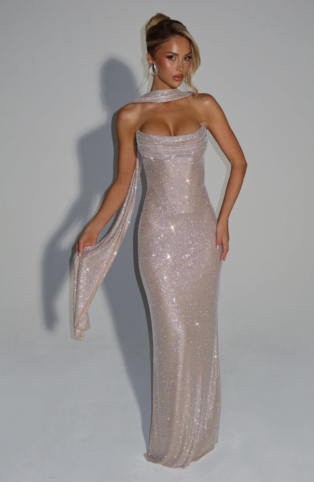 Flourenne Mirabelle Maxi Dress in Nude