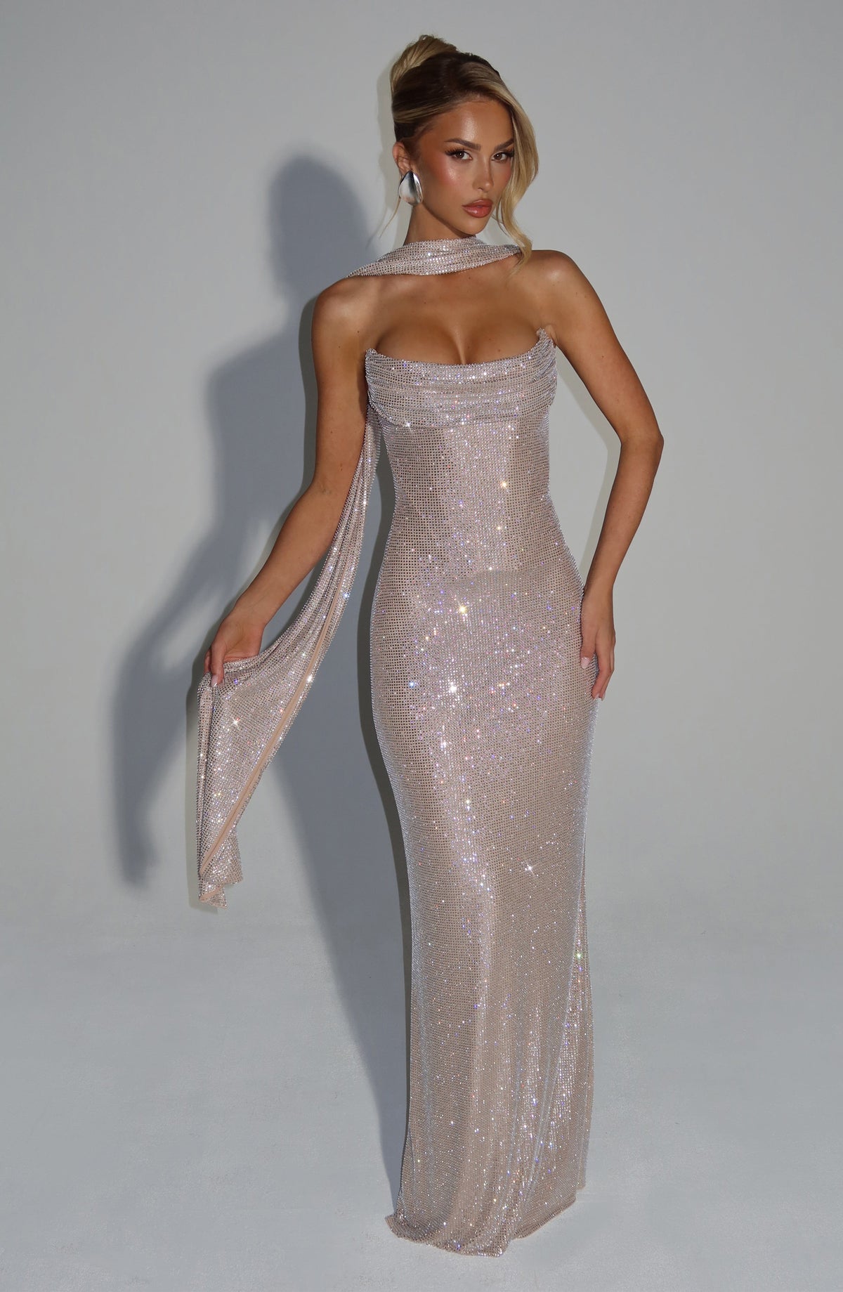 Flourenne Mirabelle Maxi Dress in Nude