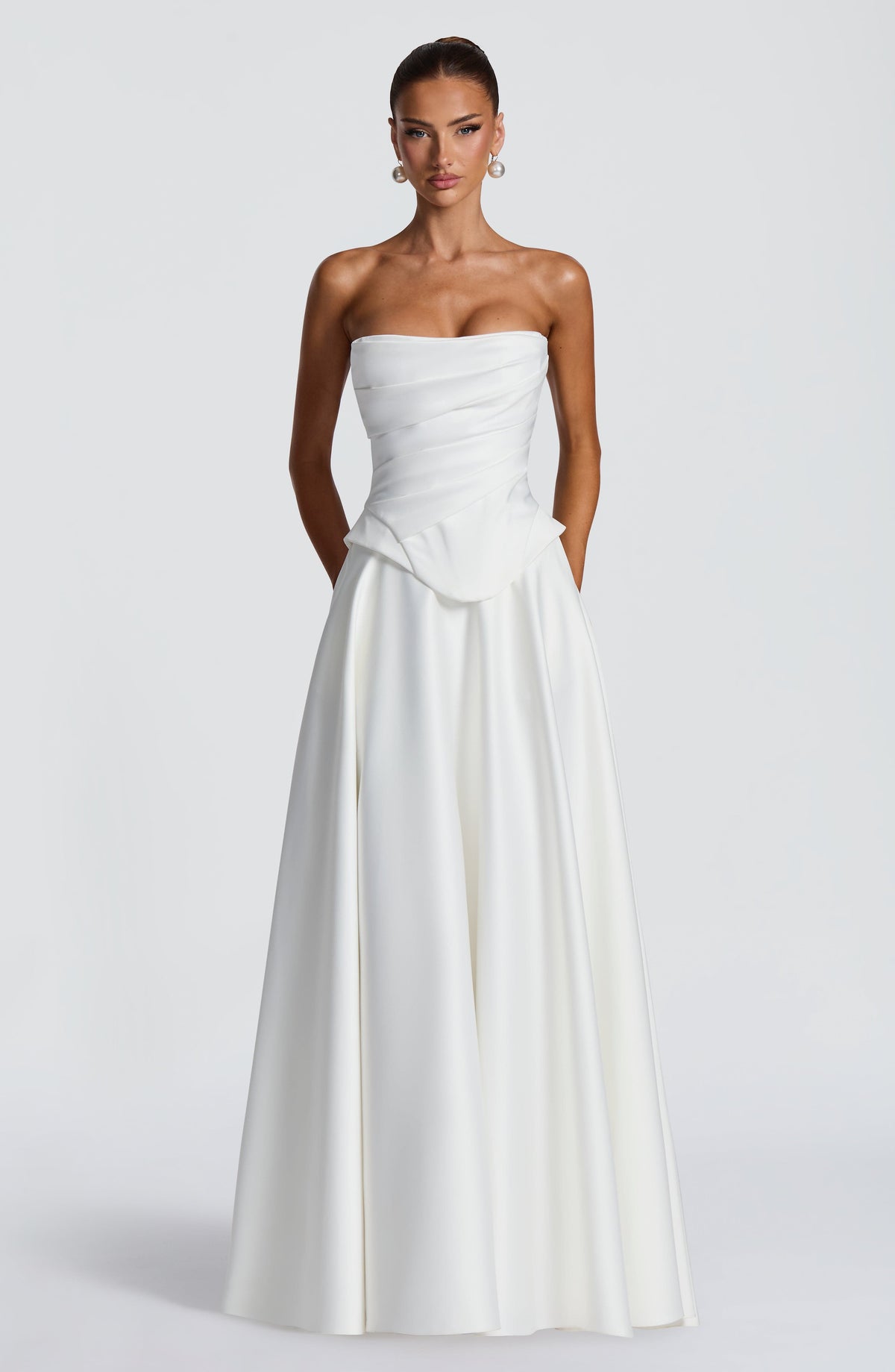 Flourenne Mirah Maxi Skirt in Ivory