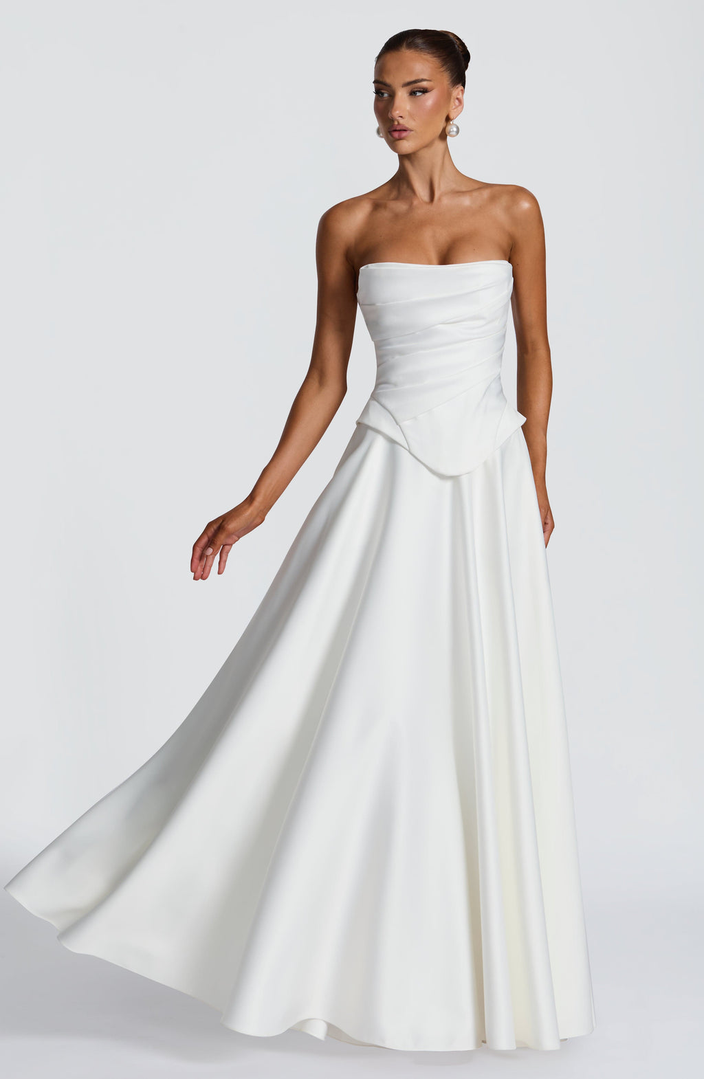 Flourenne Mirah Maxi Skirt in Ivory