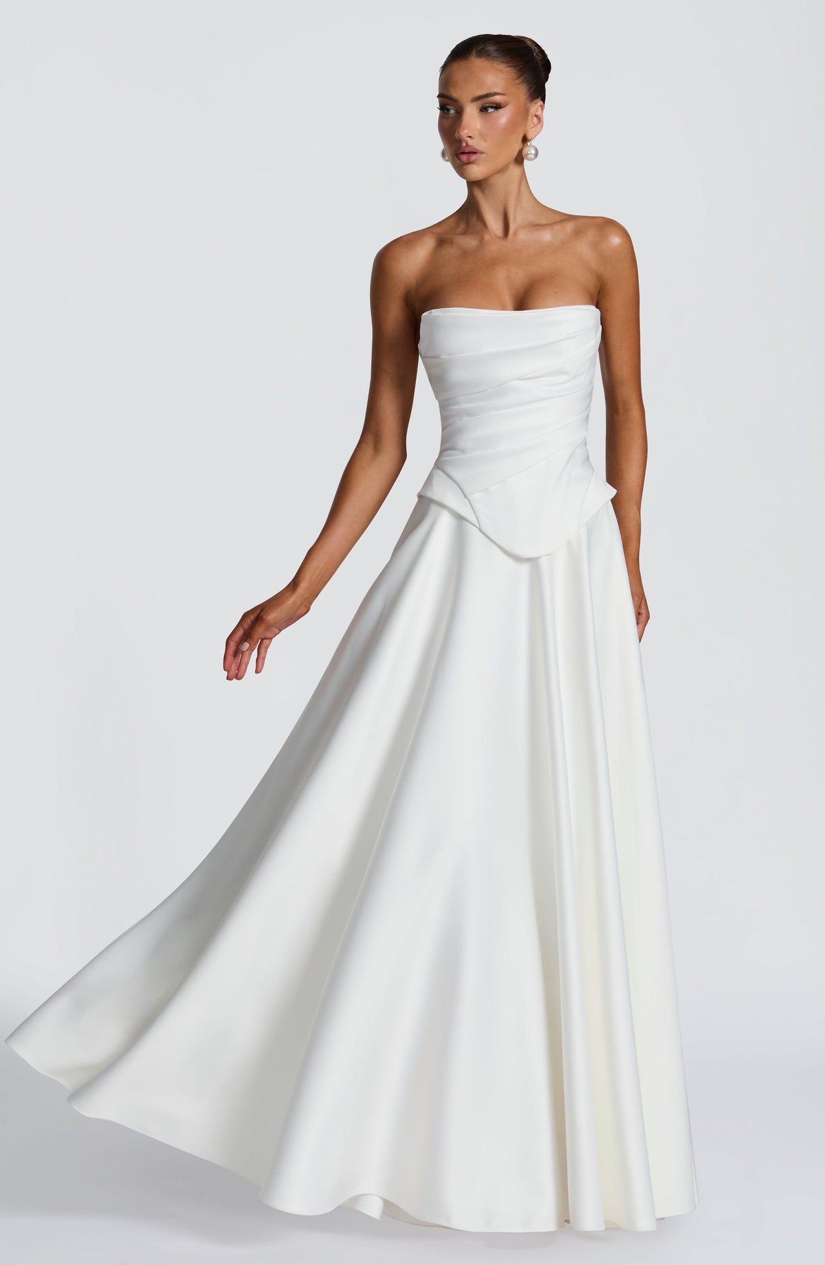 Flourenne Mirah Maxi Skirt in Ivory