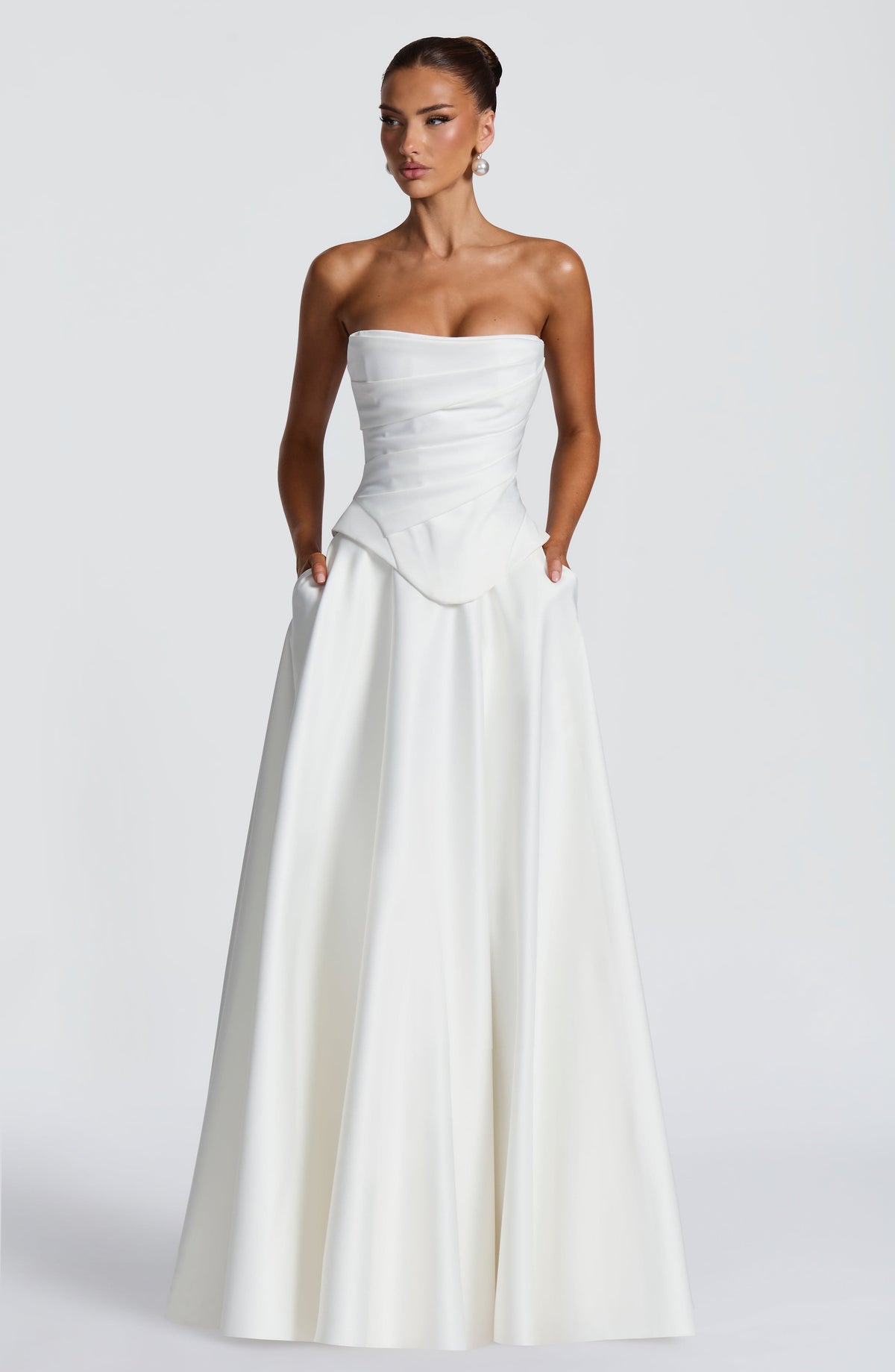 Flourenne Mirah Maxi Skirt in Ivory