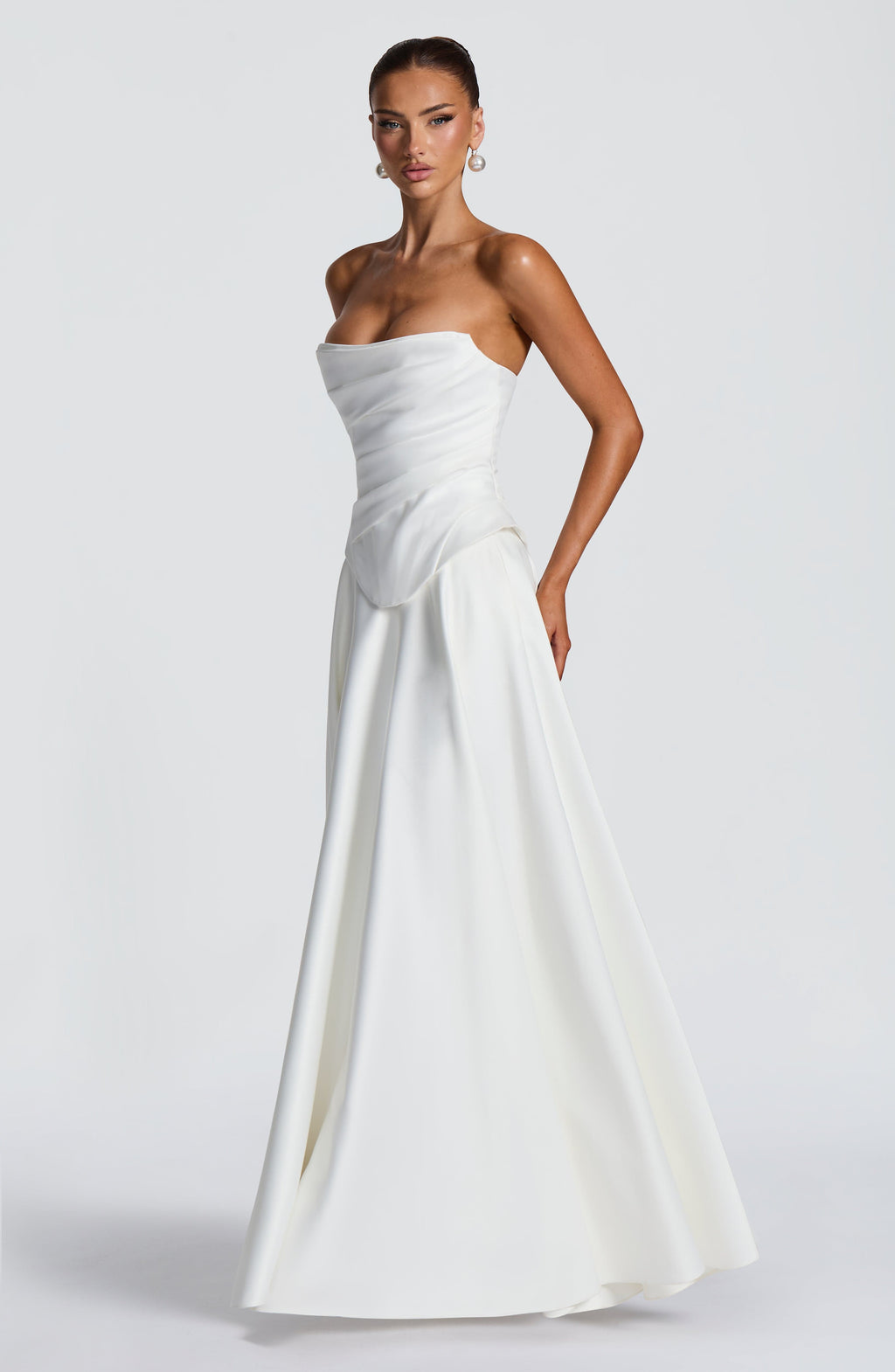 Flourenne Mirah Maxi Skirt in Ivory
