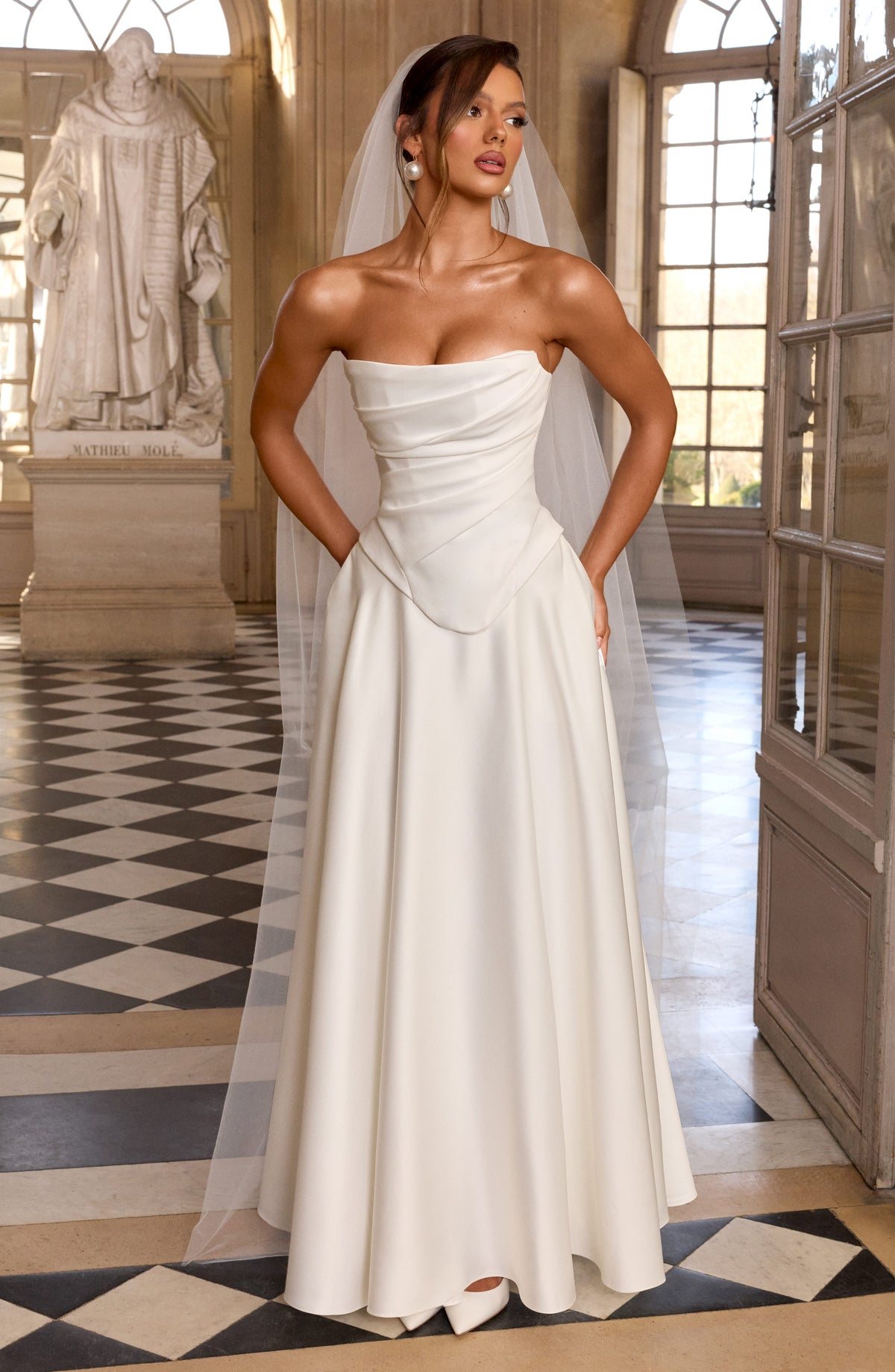 Flourenne Mirah Maxi Skirt in Ivory