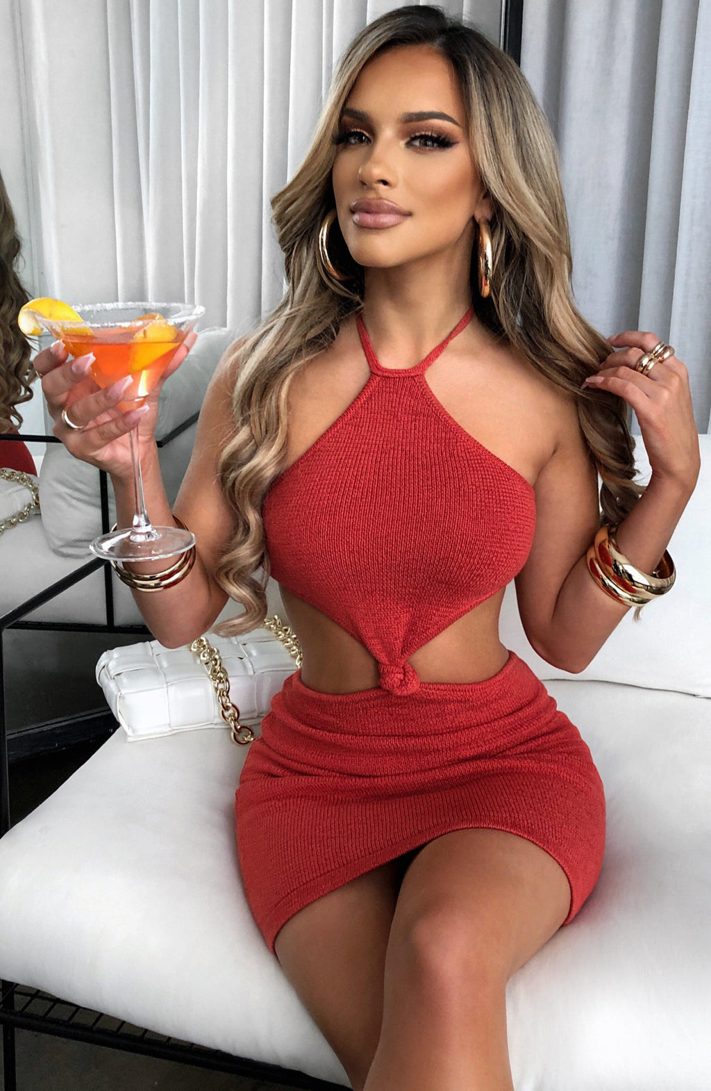 Flourenne Mirosa Mini Dress in Red