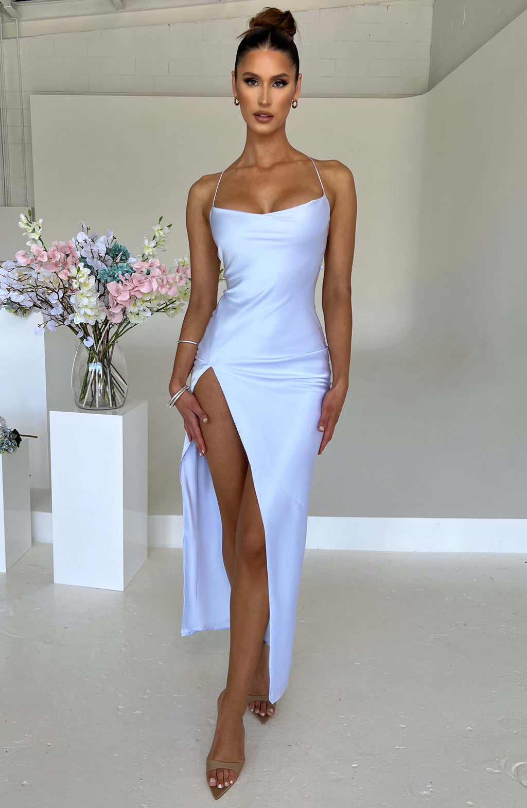 Flourenne Mishka Maxi Dress in Baby Blue