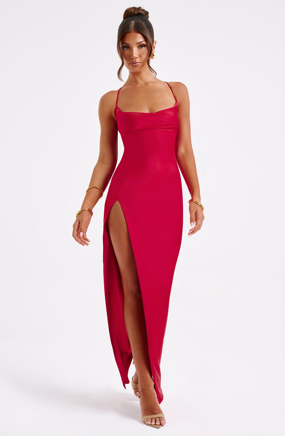 Flourenne Mishka Maxi Dress in Red