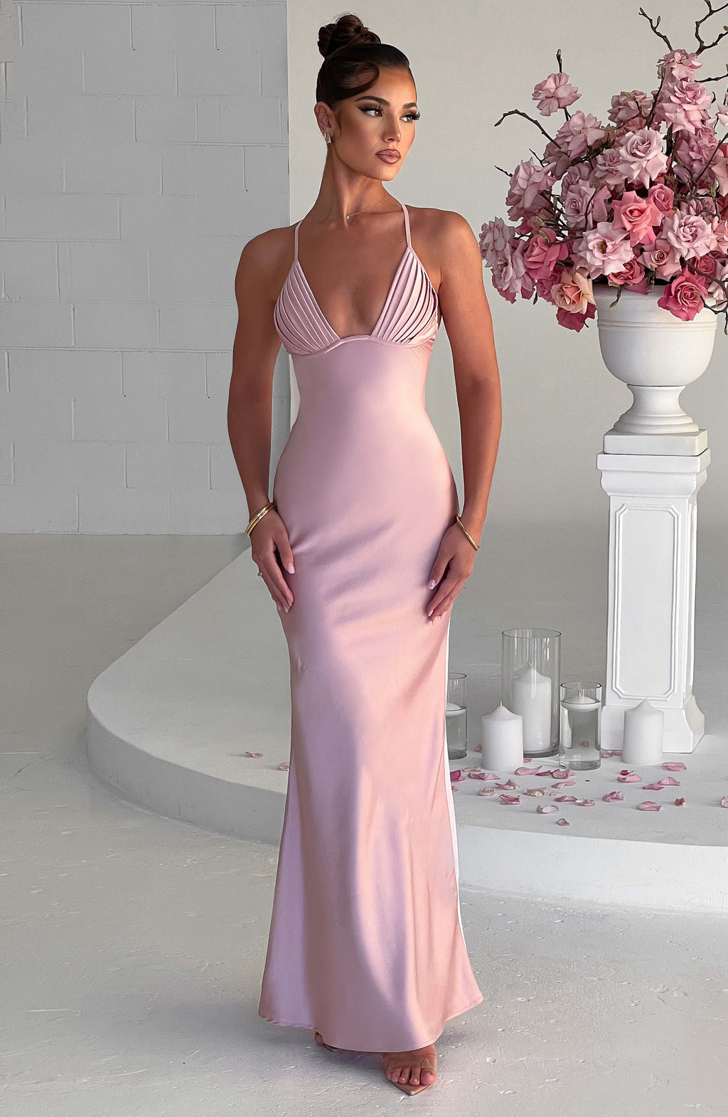 Flourenne Myriam Maxi Dress in Blush