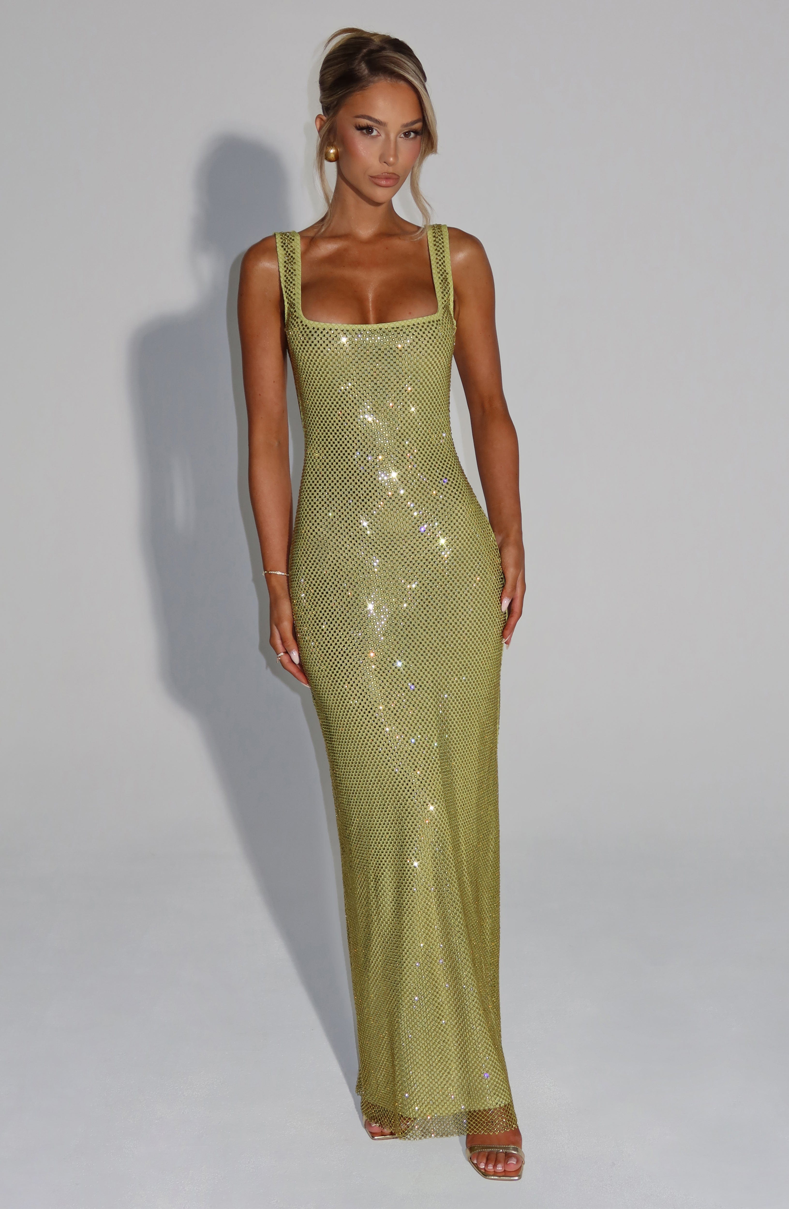 Flourenne Petrine Maxi Dress in Olive