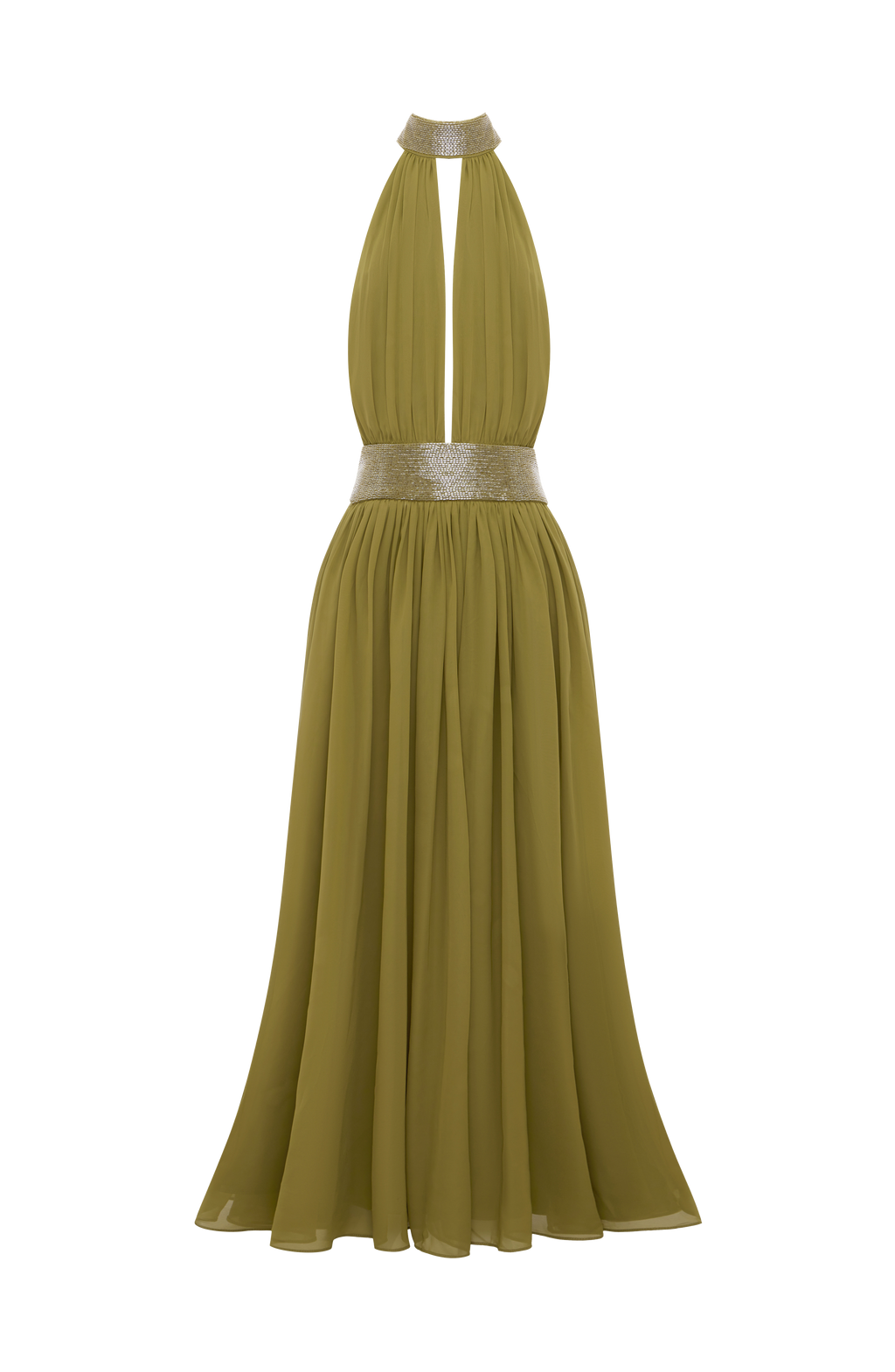 Flourenne Rosaline Maxi Dress in Deep Olive