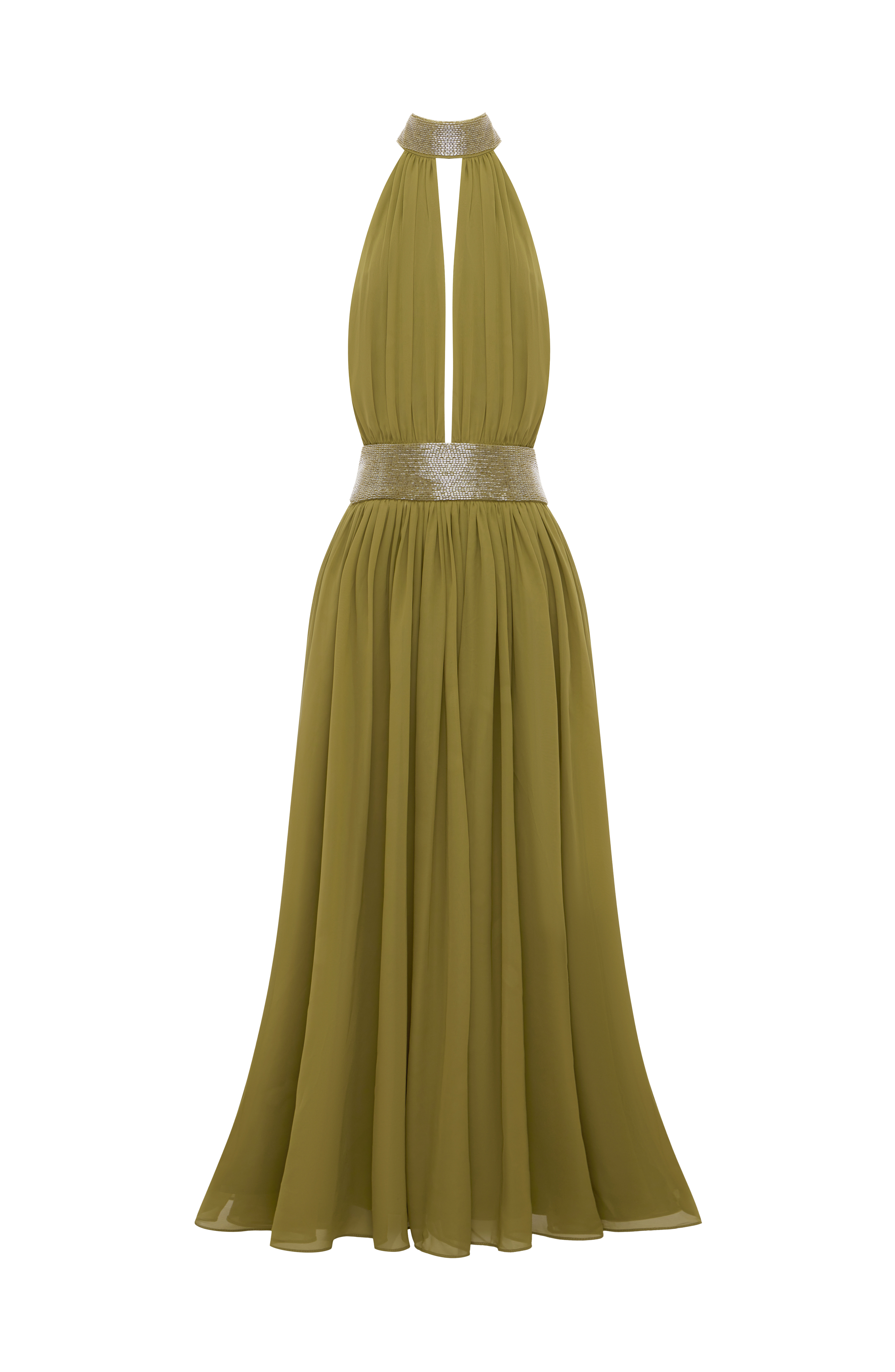 Flourenne Rosaline Maxi Dress in Deep Olive