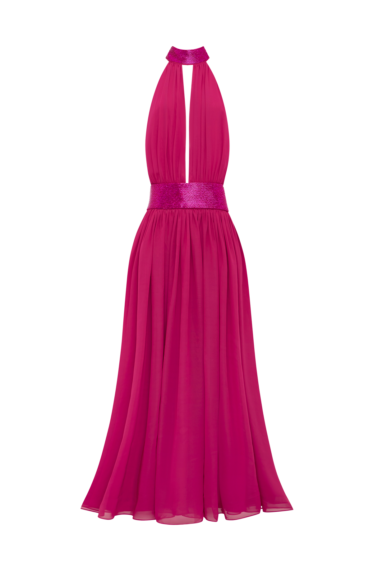 Flourenne Rosaline Maxi Dress in Raspberry