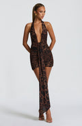 Flourenne Rosella Mini Dress in Leopard Print