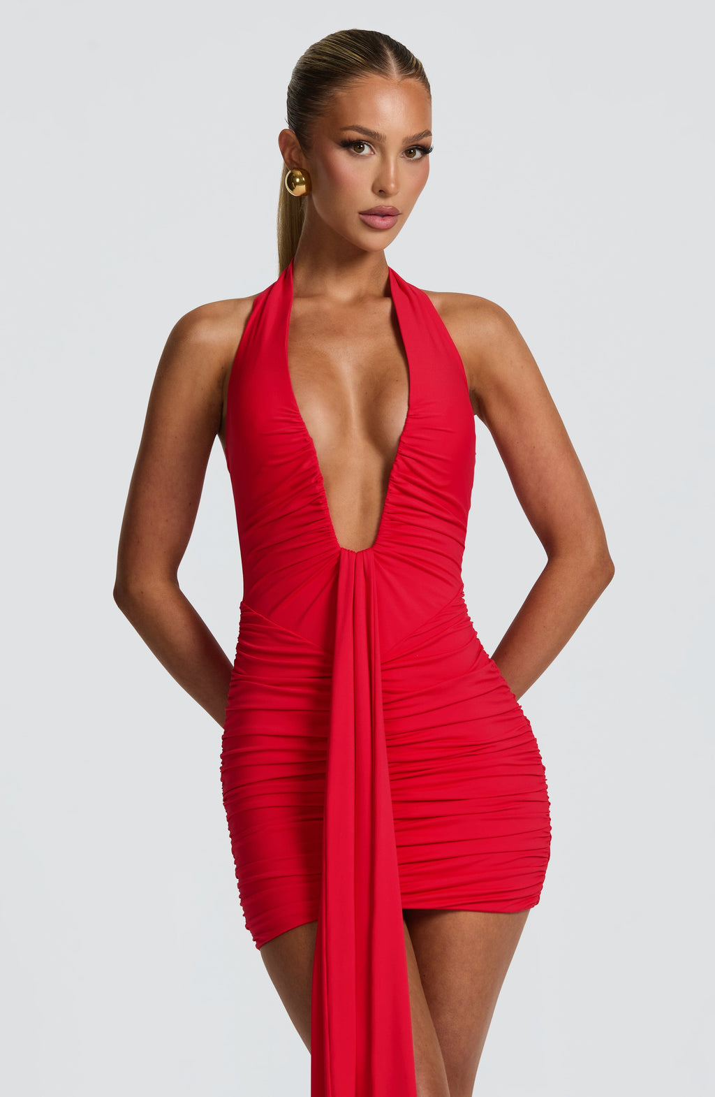 Flourenne Rosella Mini Dress in Red