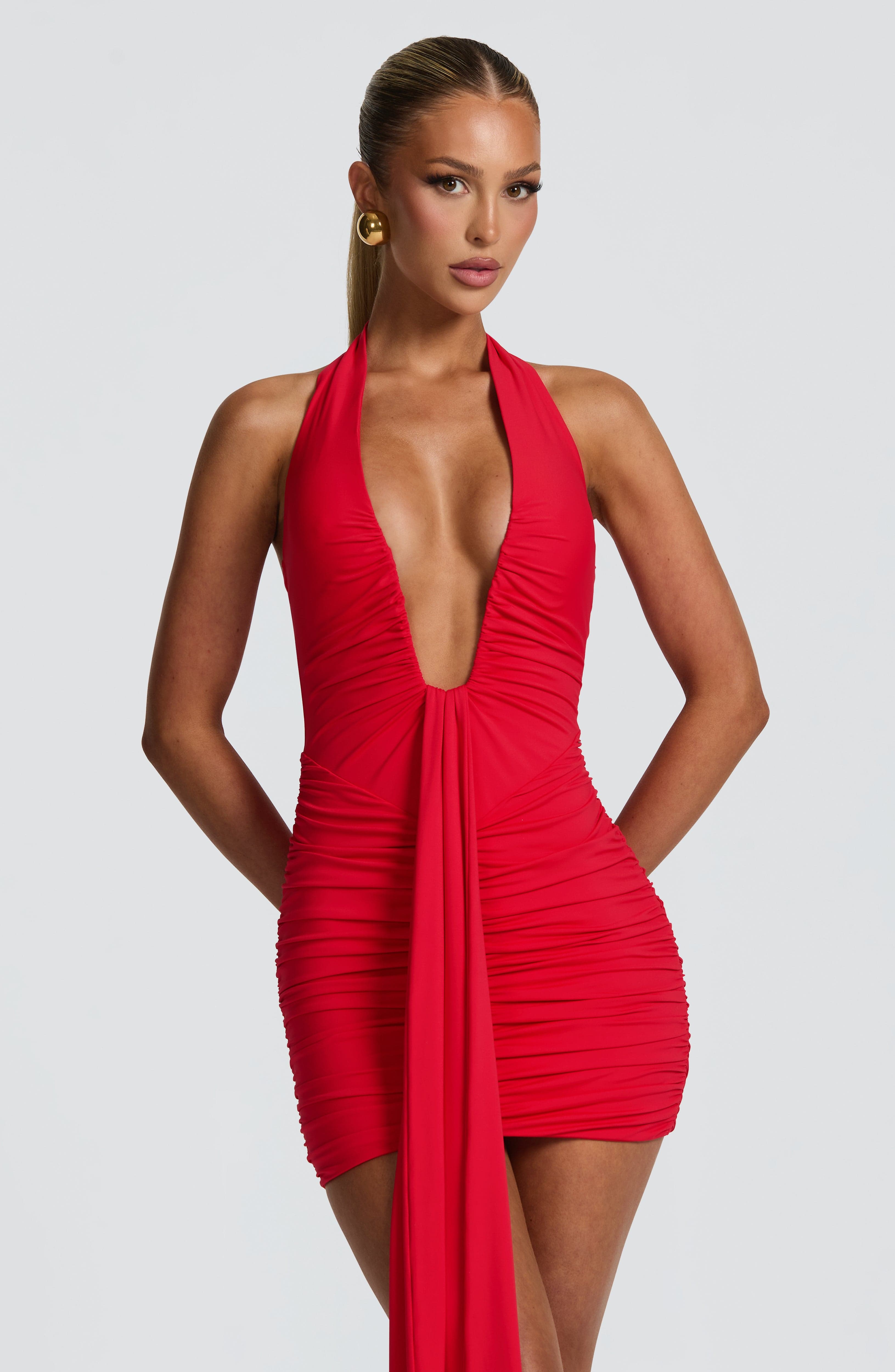 Flourenne Rosella Mini Dress in Red