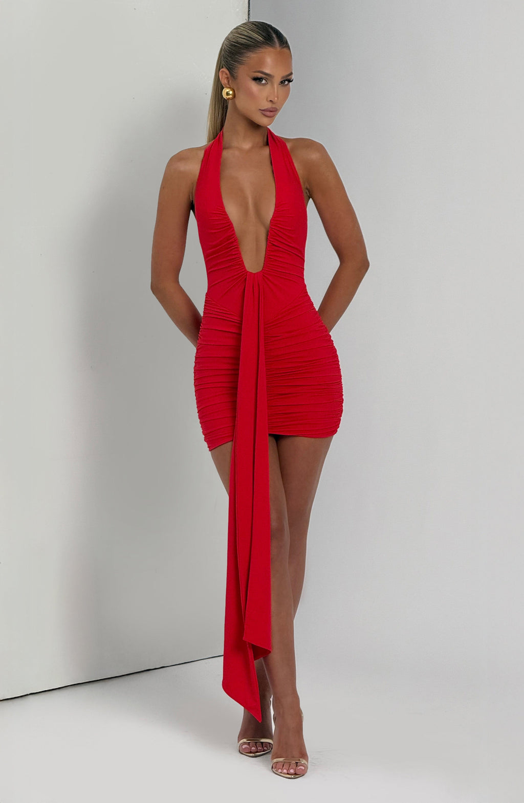 Flourenne Rosella Mini Dress in Red