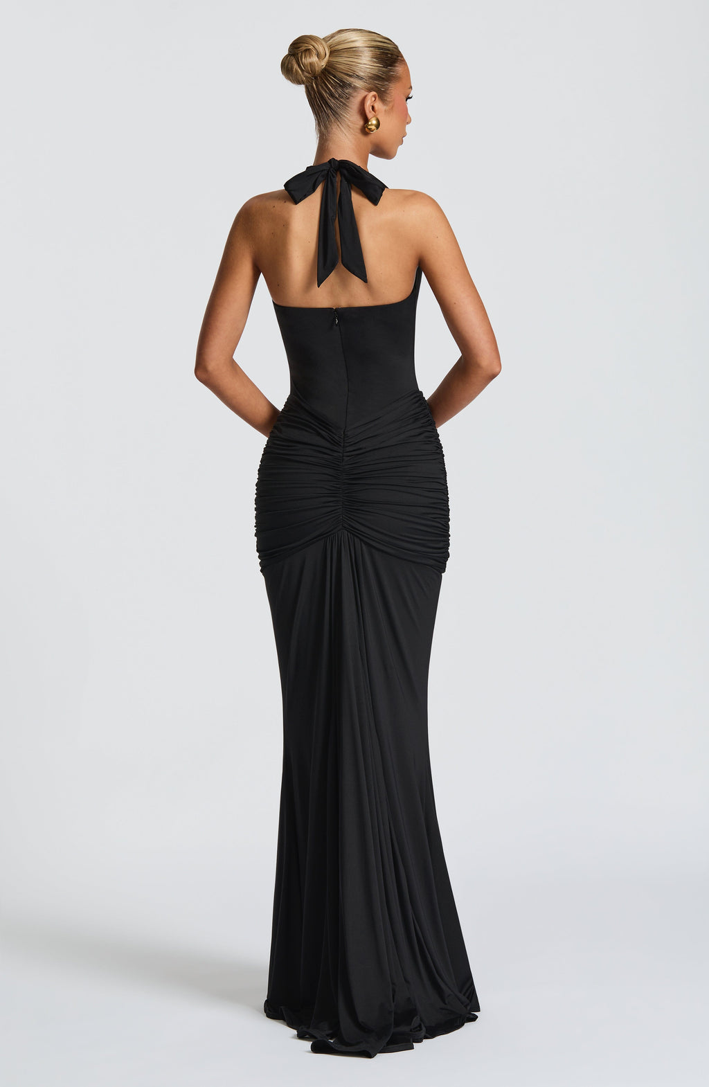Flourenne Rosetti Maxi Dress in Black