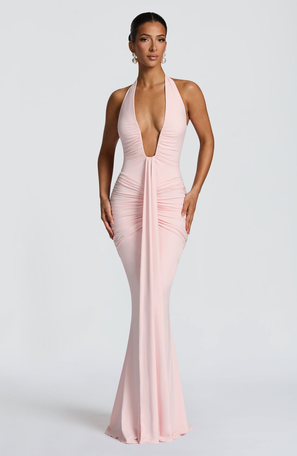 Flourenne Rosetti Maxi Dress in Blush