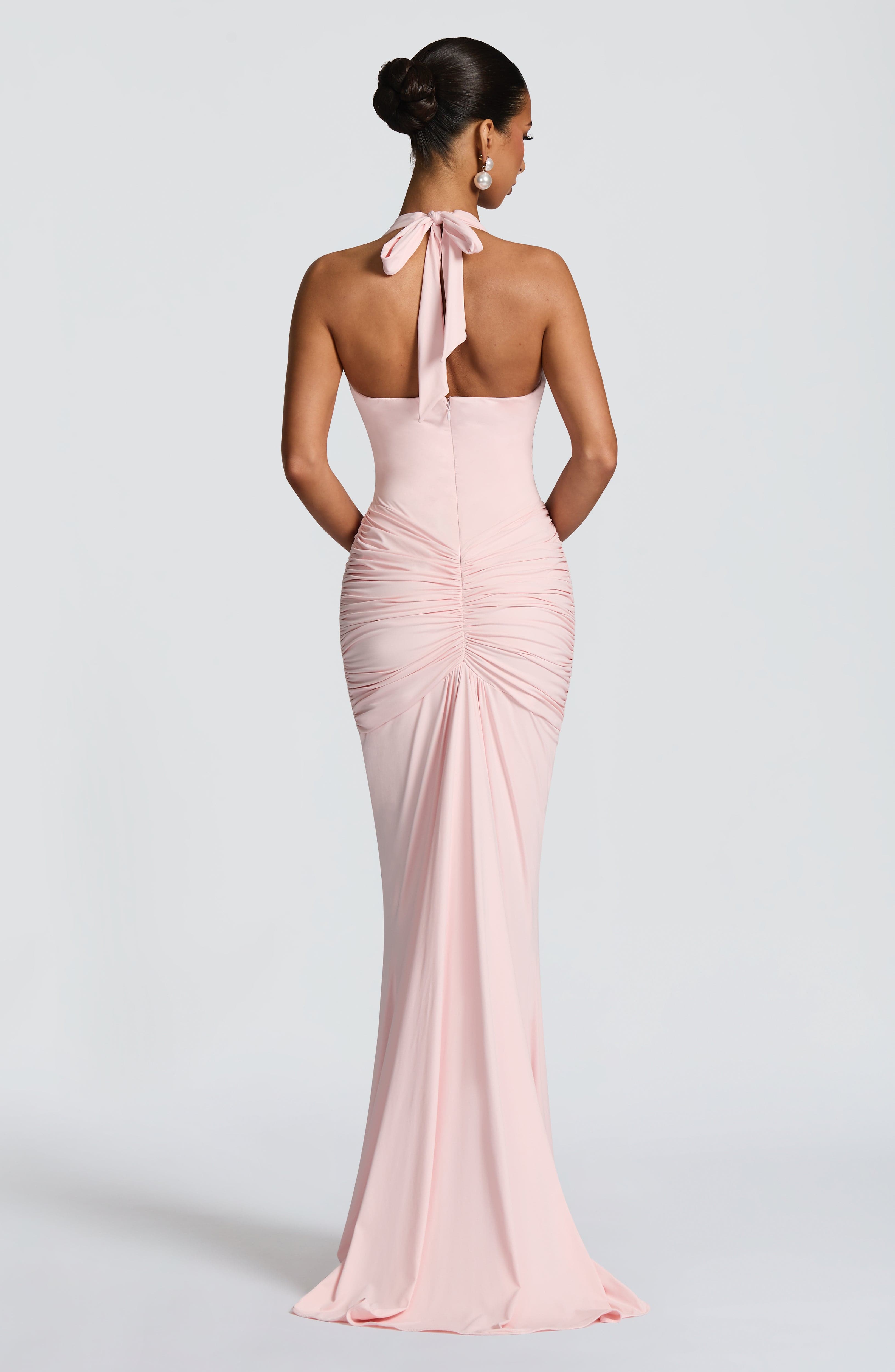 Flourenne Rosetti Maxi Dress in Blush
