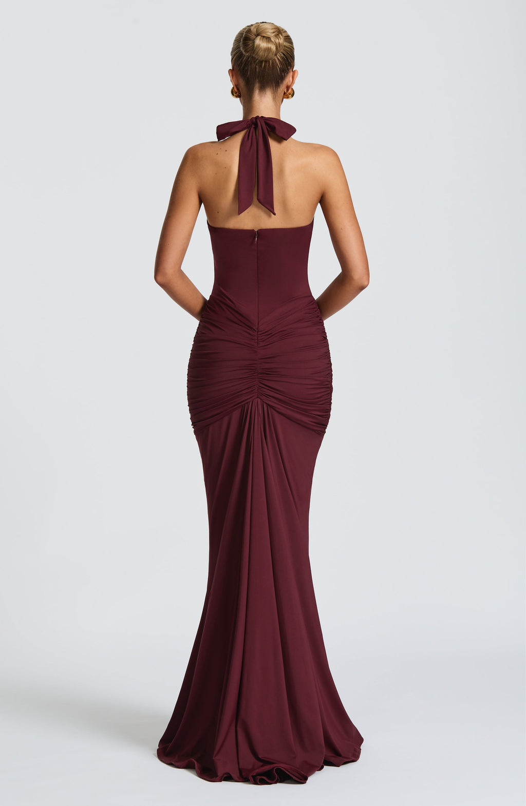 Flourenne Rosetti Maxi Dress in Cherry Lacquer