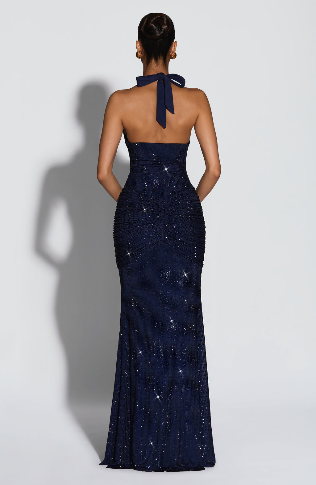 Flourenne Rosetti Maxi Dress in Navy Sparkle