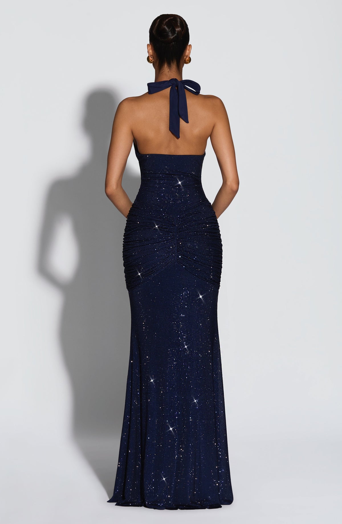 Flourenne Rosetti Maxi Dress in Navy Sparkle