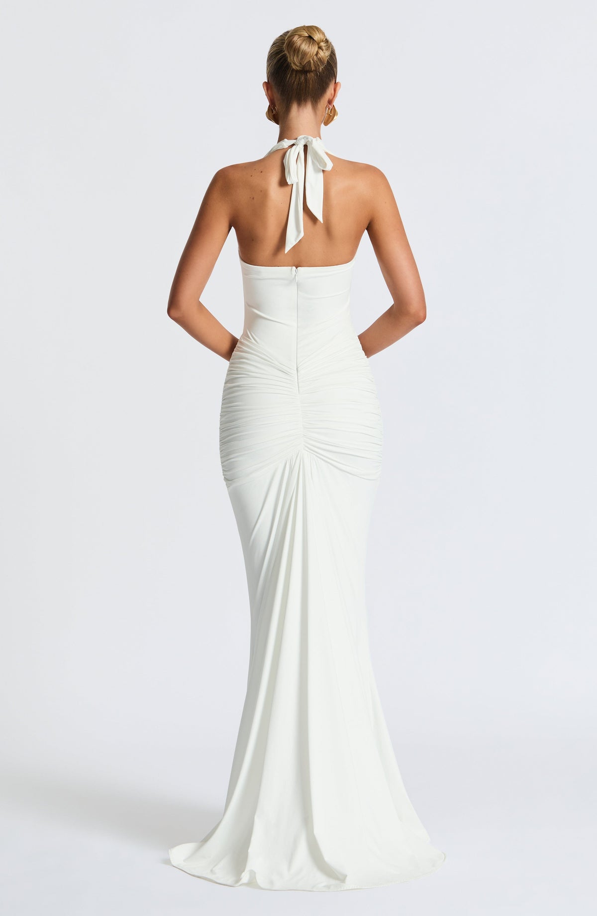 Flourenne Rosetti Maxi Dress in White