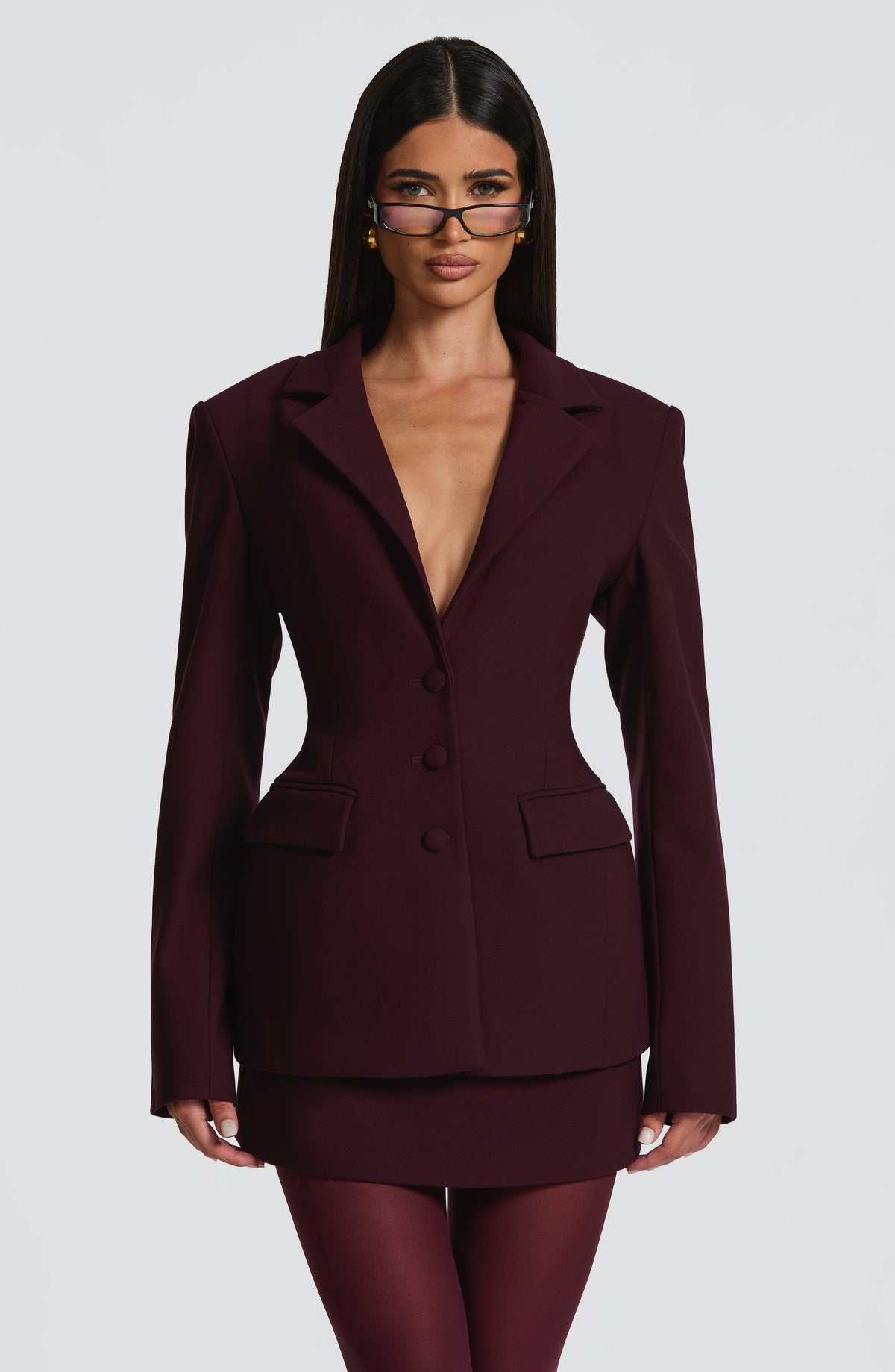 Flourenne Rowella Blazer in Plum