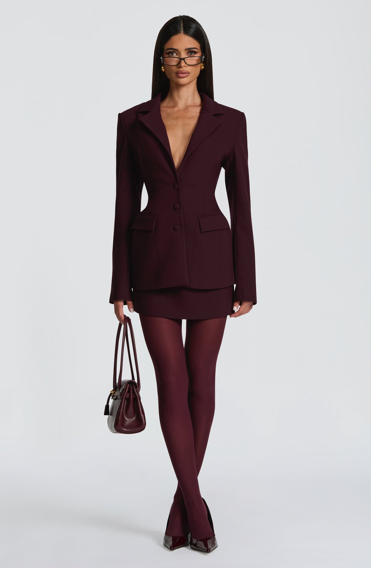 Flourenne Rowella Blazer in Plum