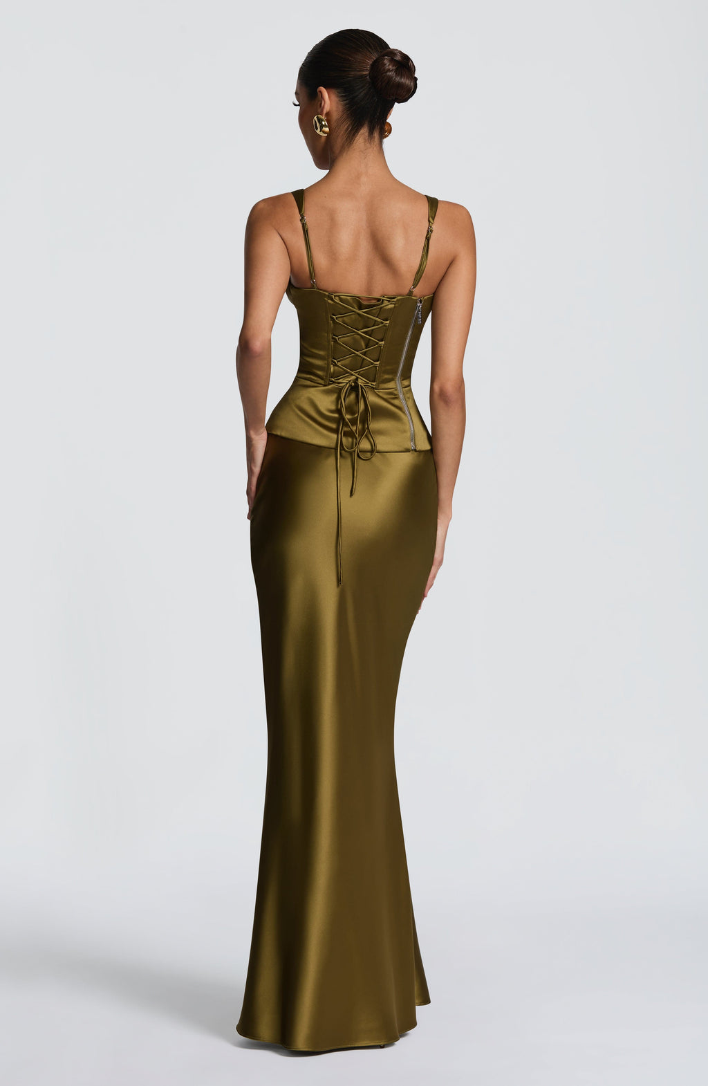 Flourenne Rowyn Corset in Deep Olive