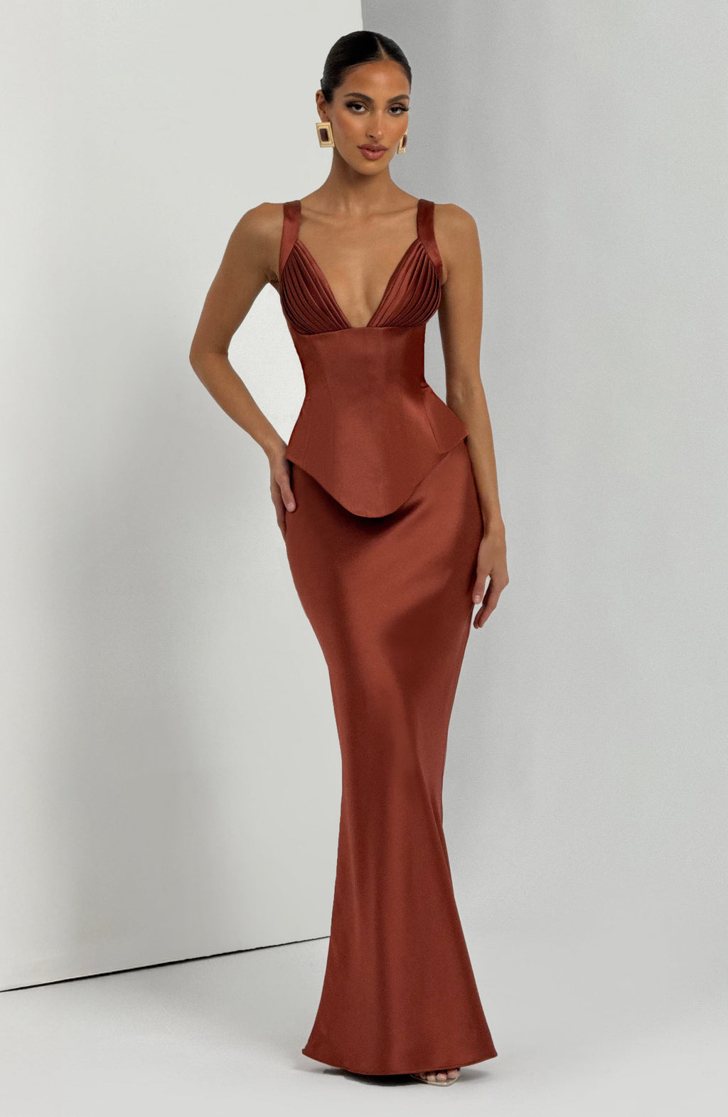 Flourenne Rowyn Corset in Rust