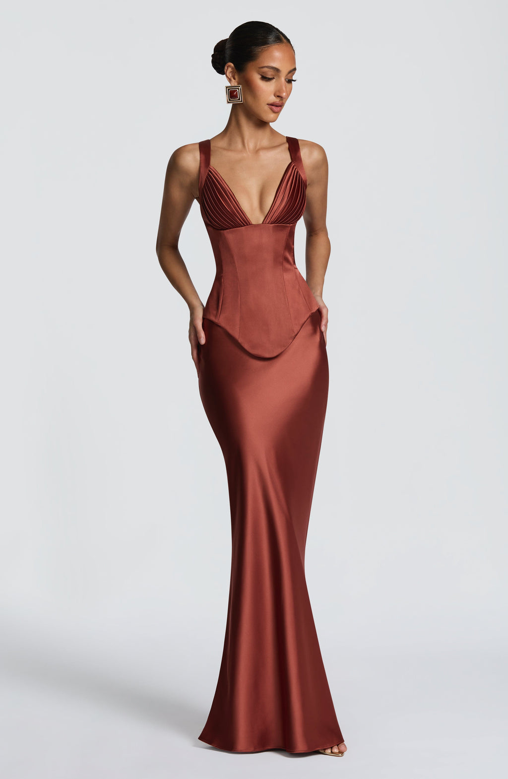 Flourenne Rowyn Corset in Rust