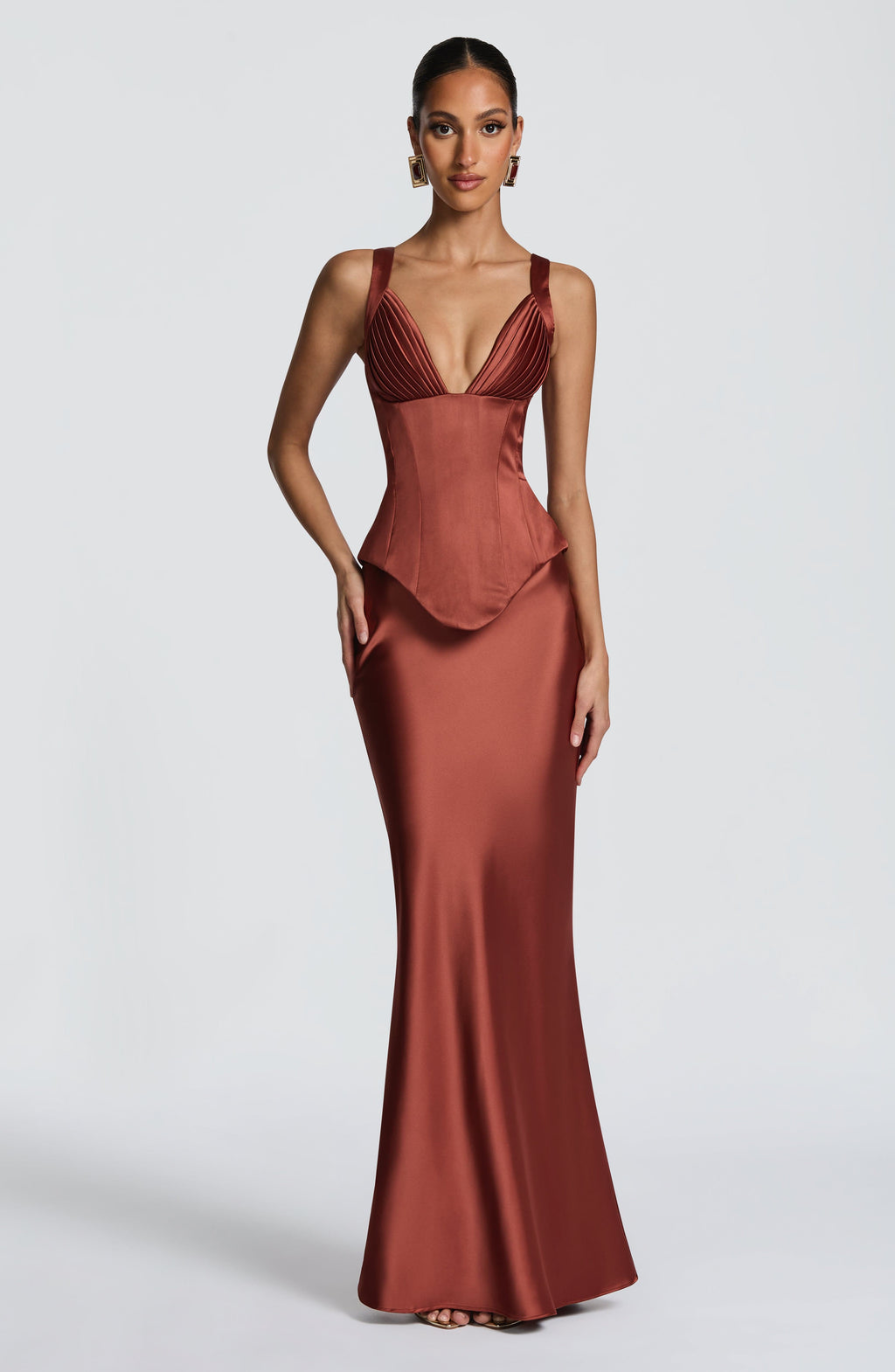 Flourenne Rowyn Corset in Rust
