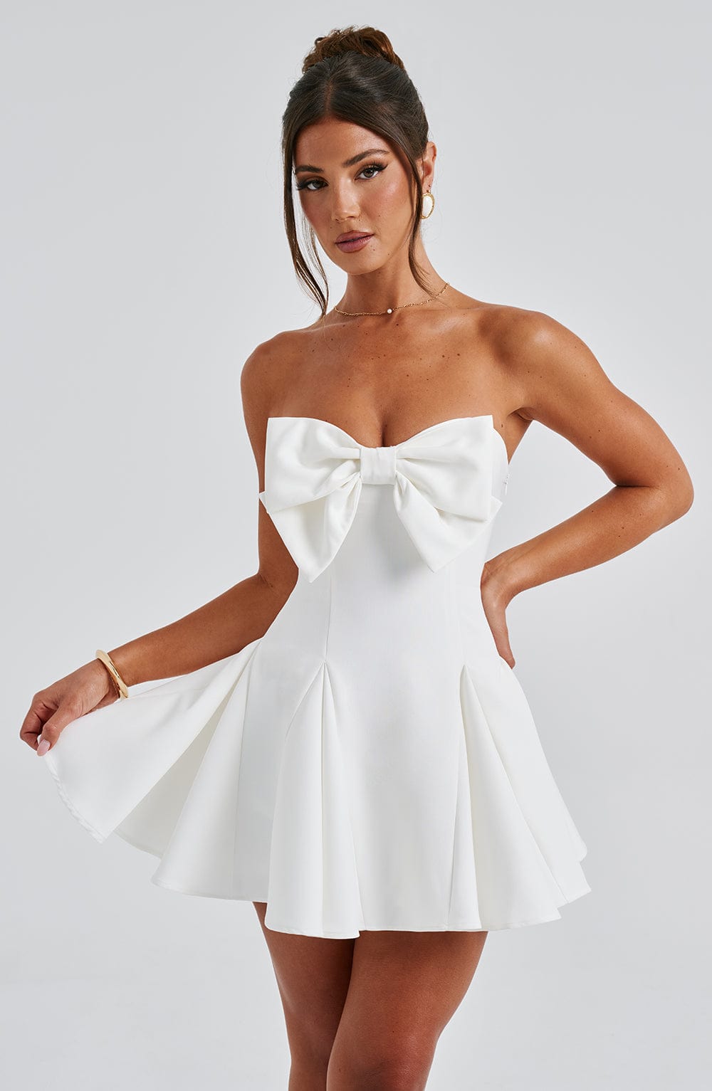 Flourenne Rubina Playsuit in Ivory