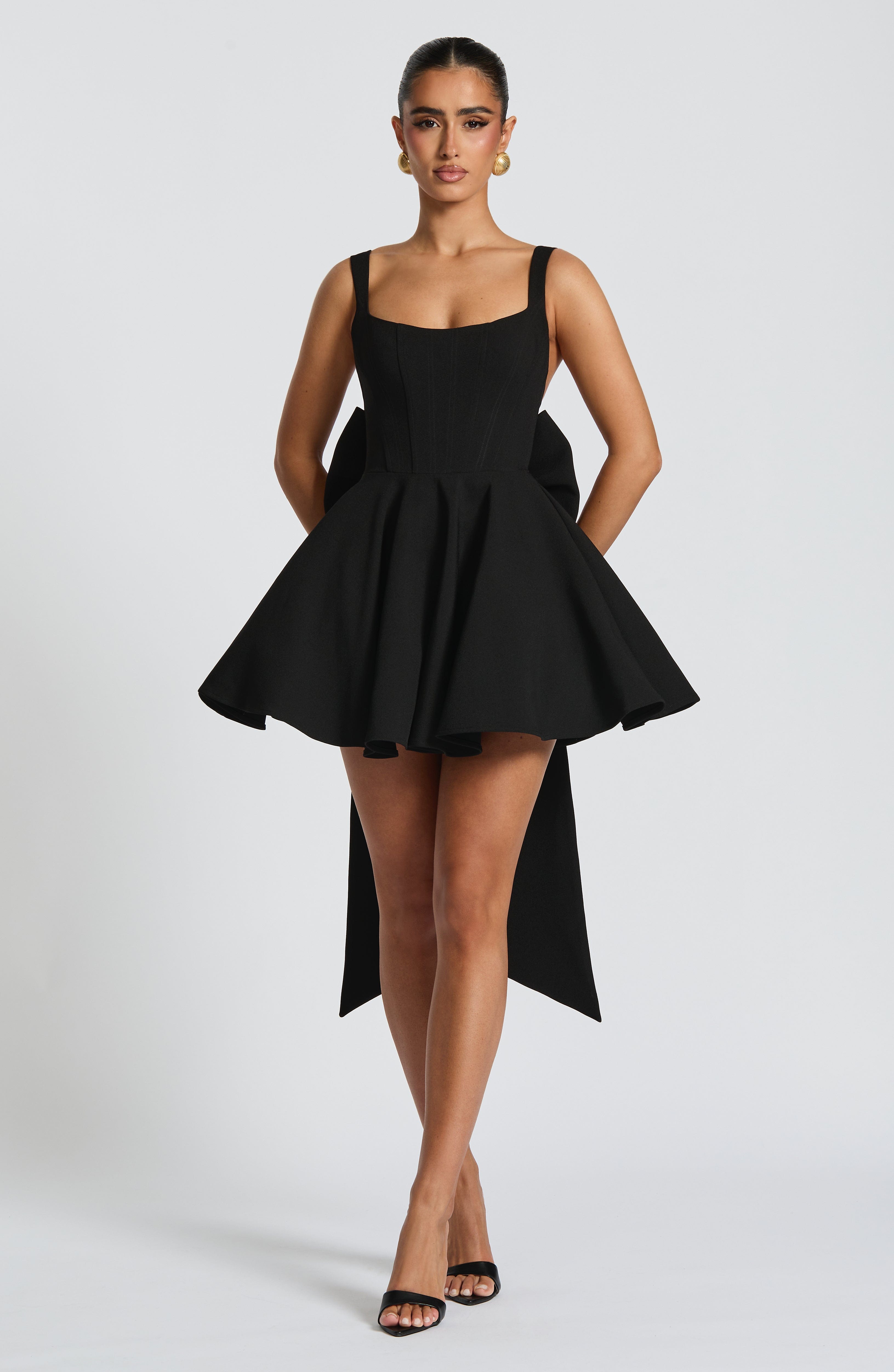 Flourenne Ruella Mini Dress in Black