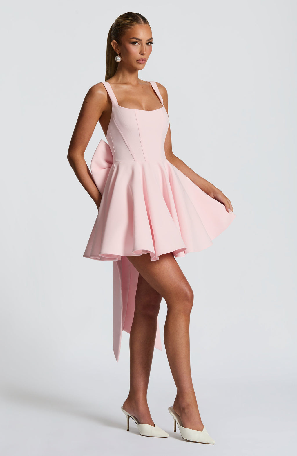 Flourenne Ruella Mini Dress in Blush