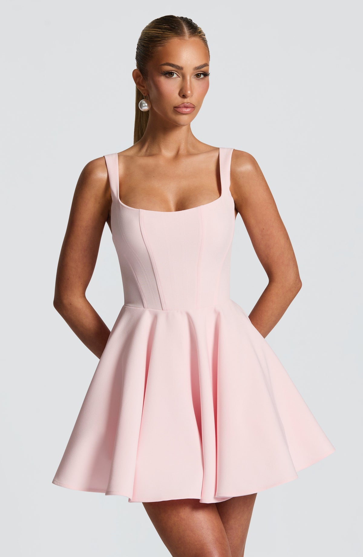 Flourenne Ruella Mini Dress in Blush