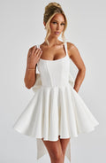 Flourenne Ruella Mini Dress in Ivory