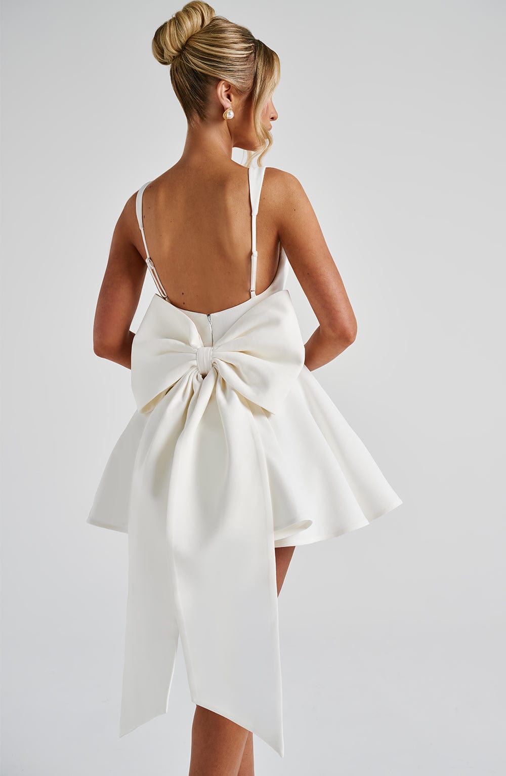 Flourenne Ruella Mini Dress in Ivory