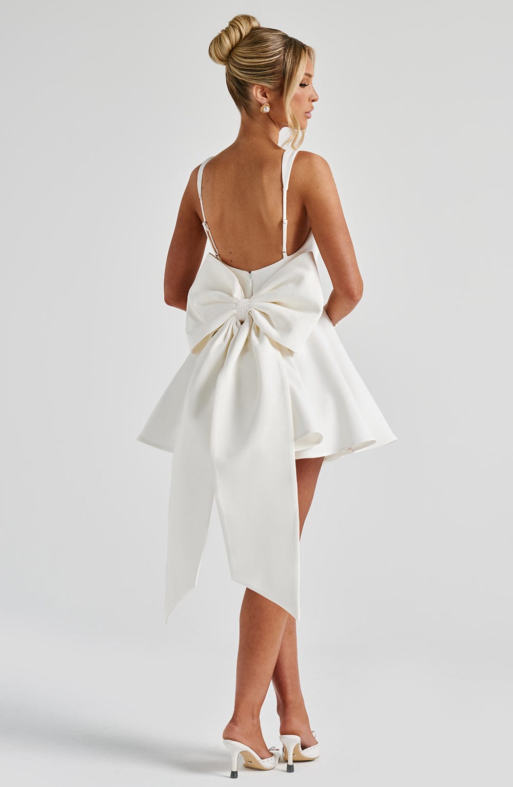 Flourenne Ruella Mini Dress in Ivory