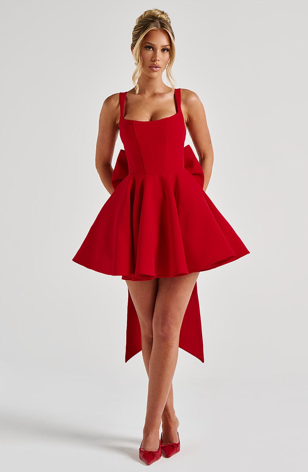 Flourenne Ruella Mini Dress in Red