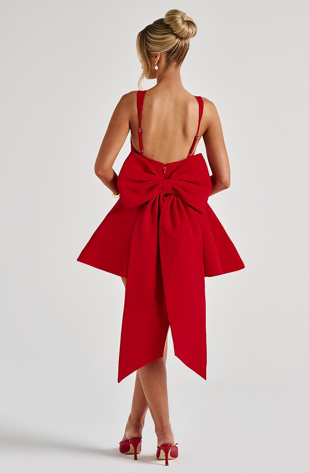 Flourenne Ruella Mini Dress in Red