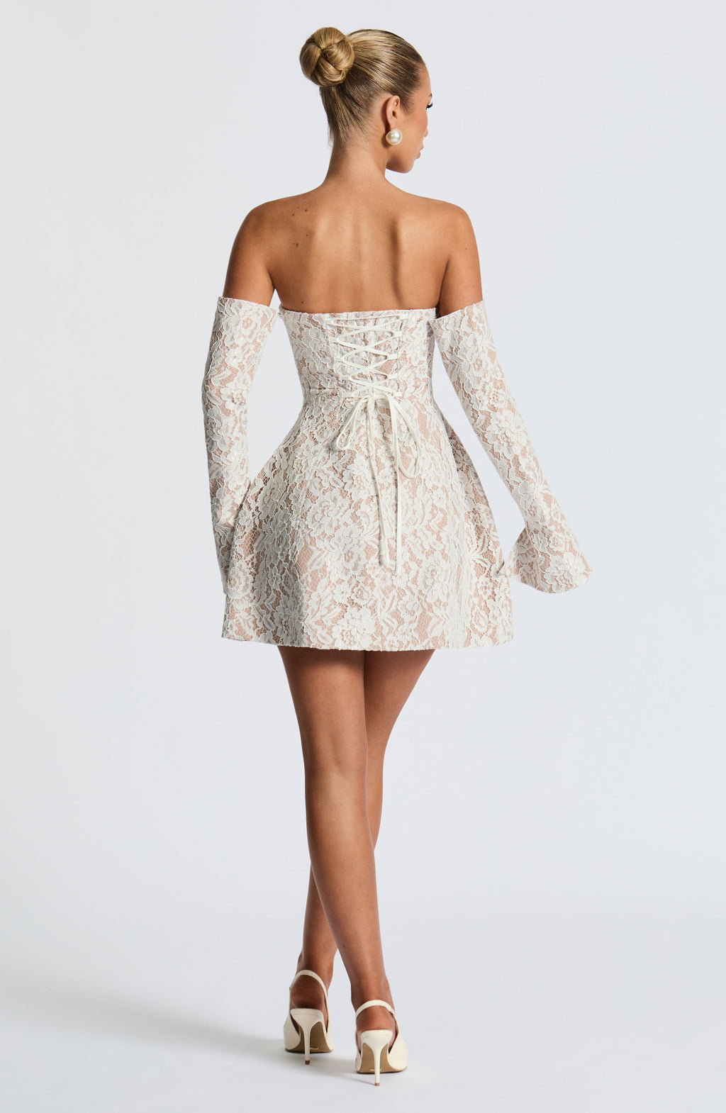 Flourenne Sabine Mini Dress in Ivory