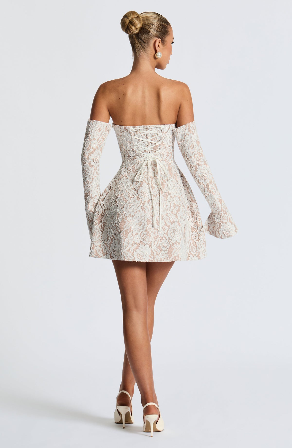 Flourenne Sabine Mini Dress in Ivory