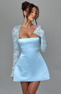 Flourenne Sadira Mini Dress in Blue