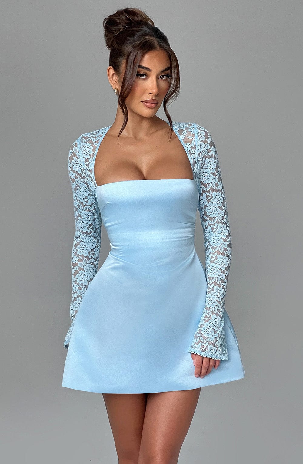 Flourenne Sadira Mini Dress in Blue